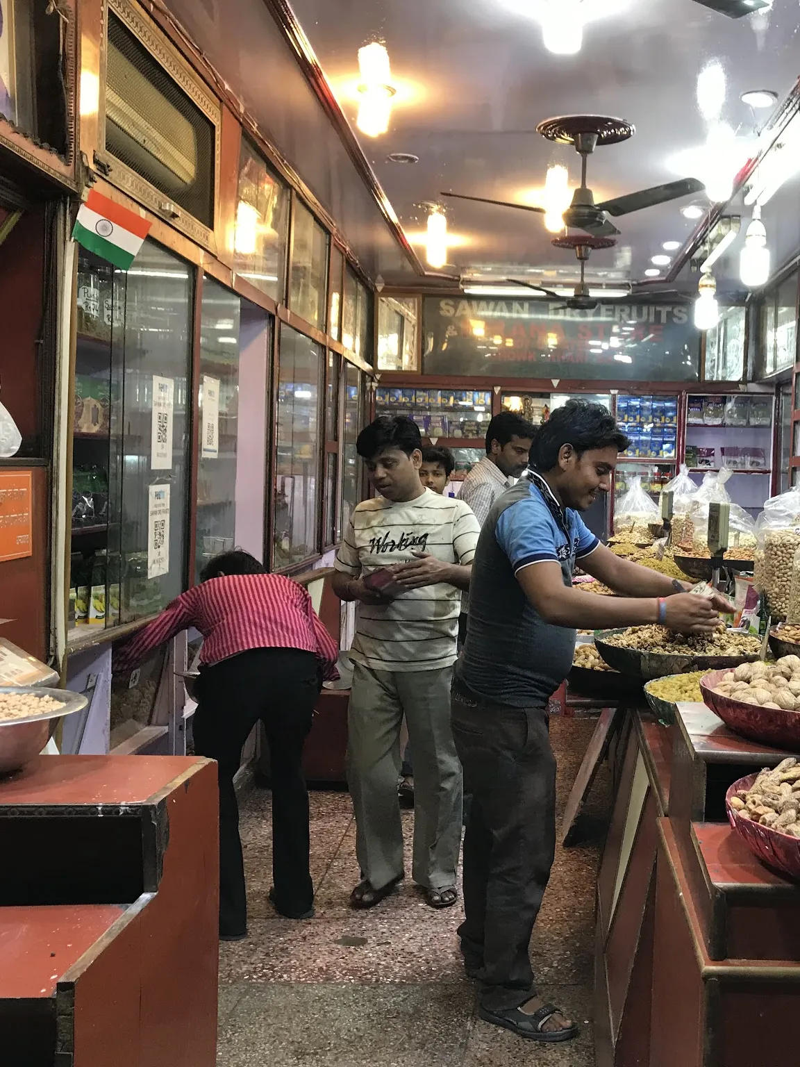 Inside the Sawan Dry Fruits shop in Khari Baoli, Delhi